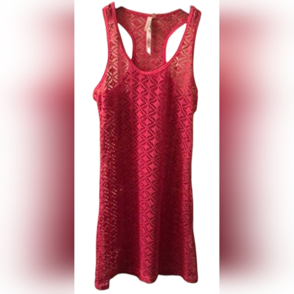 Cristinalove Other - Cristinalove Lace Swim Cover Up Large PINK
